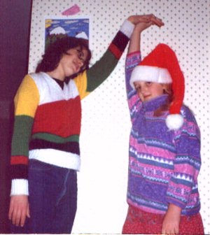 Elizabeth and Sallie ready for Christmas